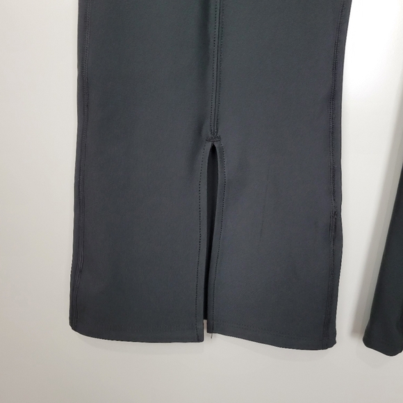 NWT Bloomingdale's Exclusive Aqua High Rise Split Hem Bootcut Leggings Black - Picture 6 of 10